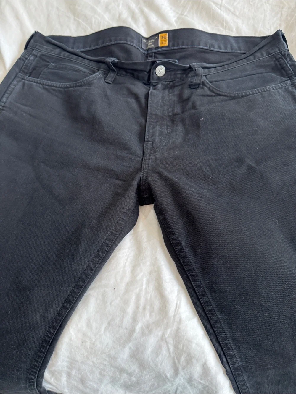 J. Crew Men's 484 Slim Fit Jeans - Black Over Blue